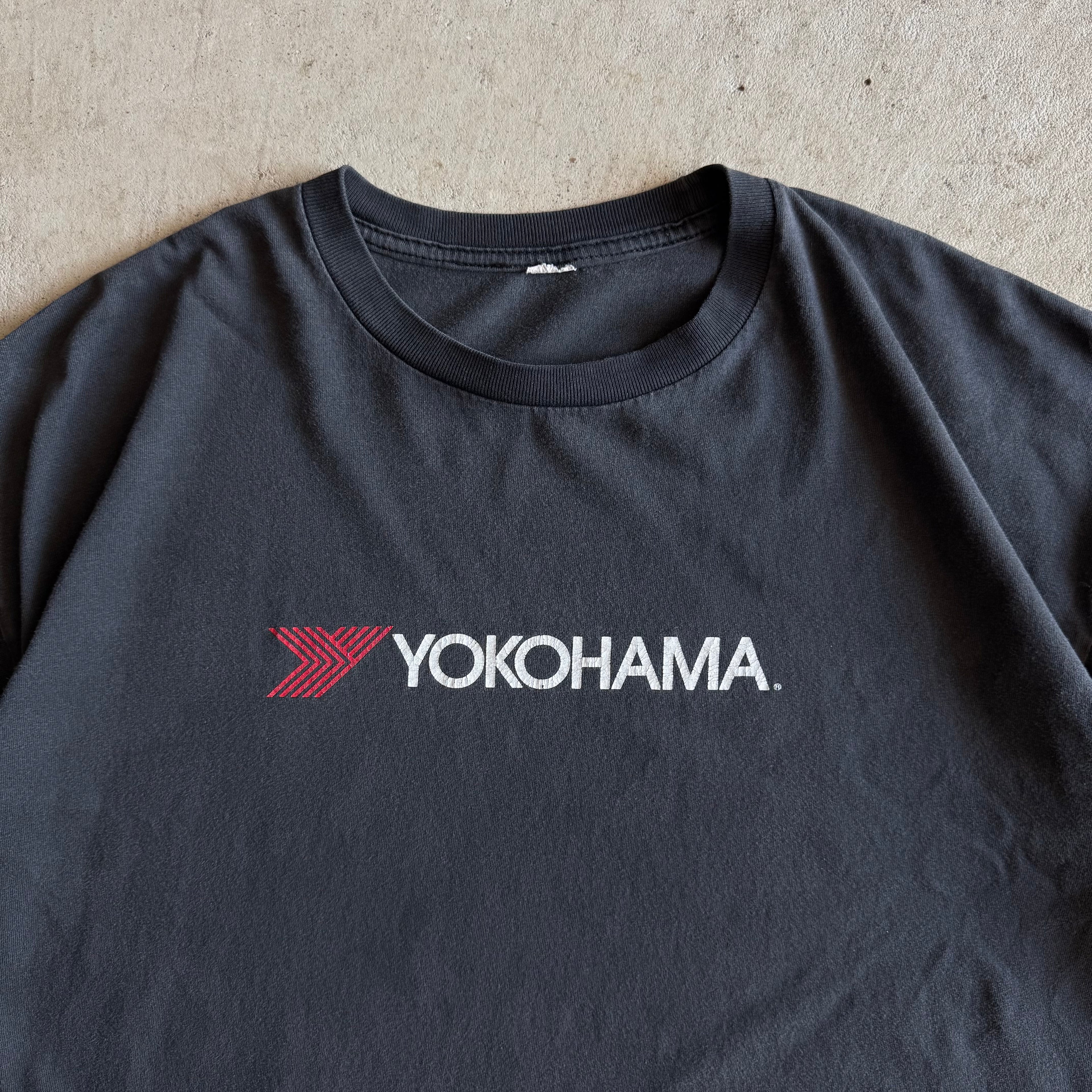 90s Yokohama Tires Speedo Porsche Pre-Runner Black T Shirt (XL)