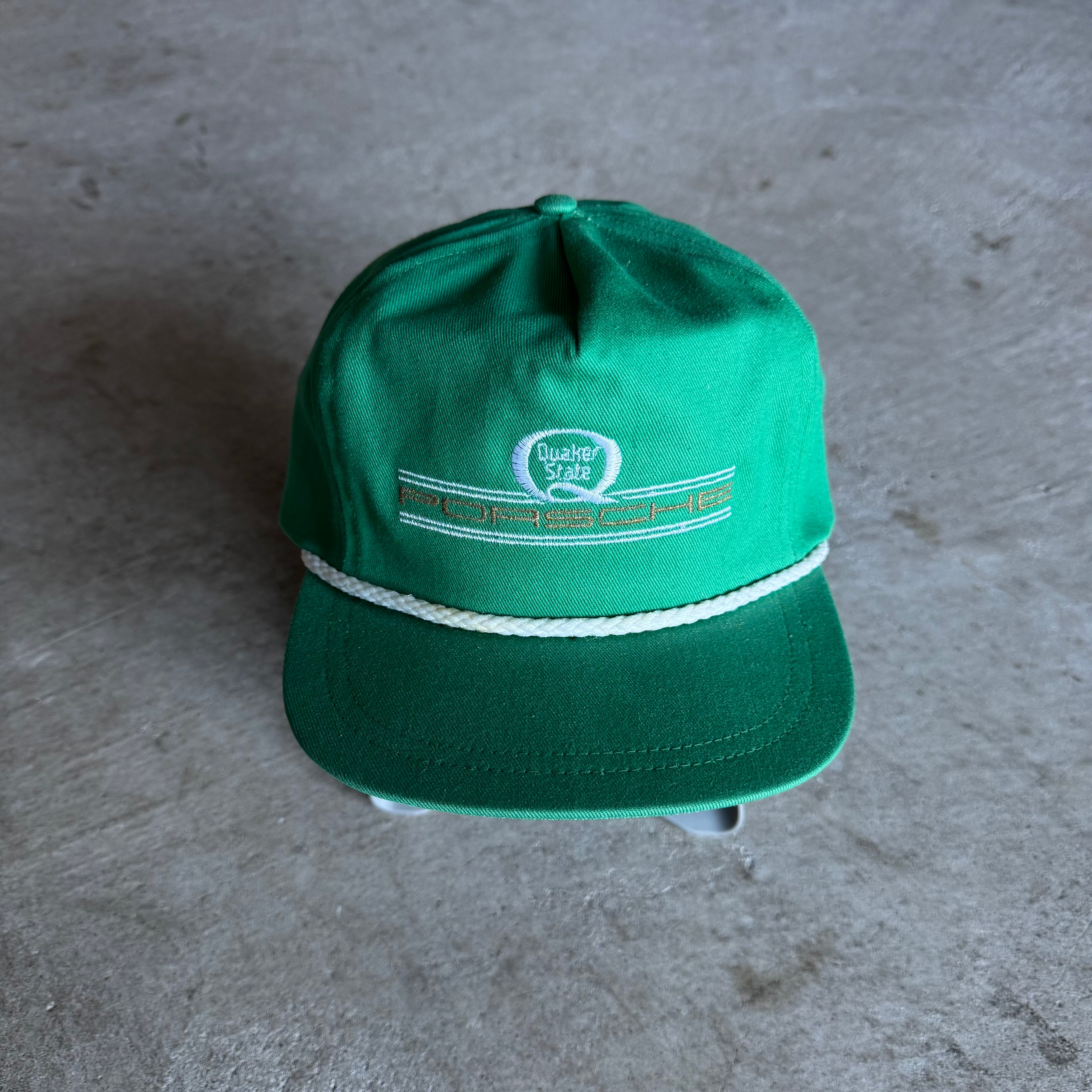 80s Porsche Quaker State Indy Racing Green SnapBack Hat