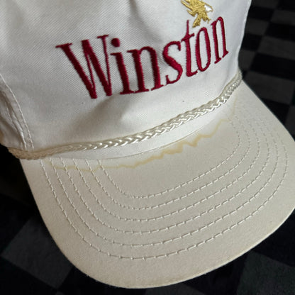 Vintage Winston Racing White Snapback Hat