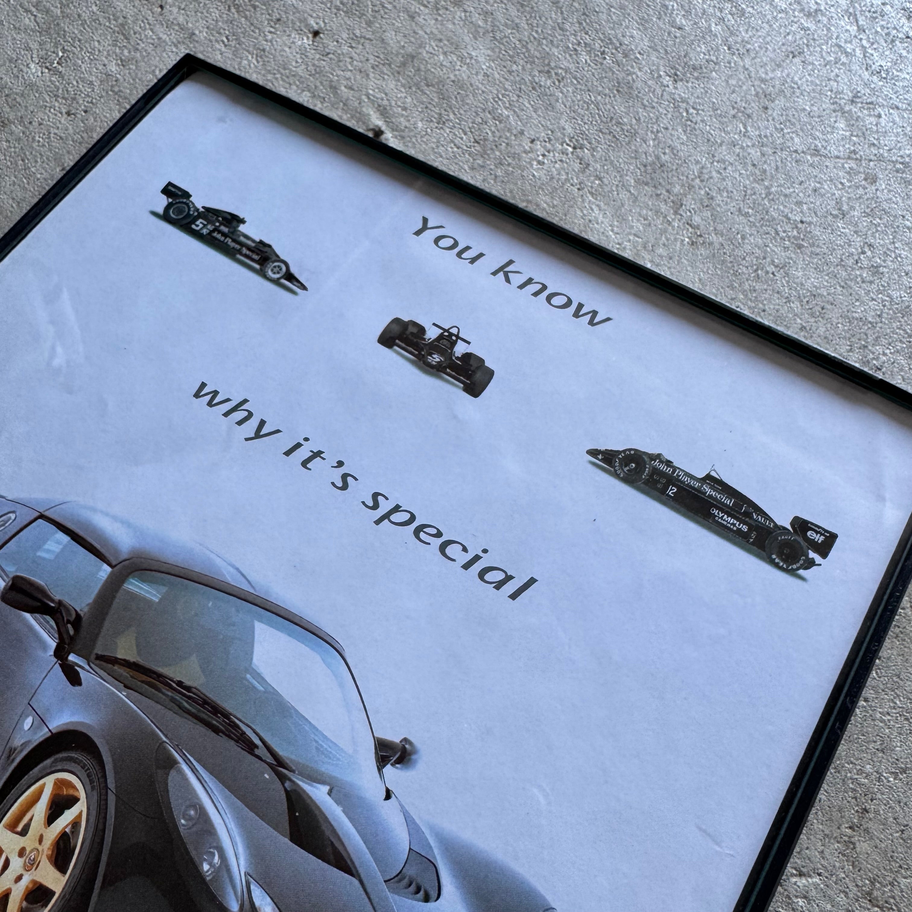 2002 Lotus Elise You Know Why Its Special Framed Advertisement