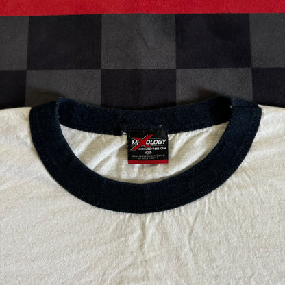 Ford Mustang Striped Logo Ringer T Shirt