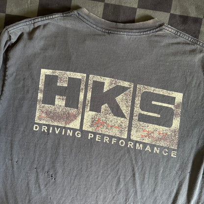 HKS Block Logo Navy T-Shirt Large