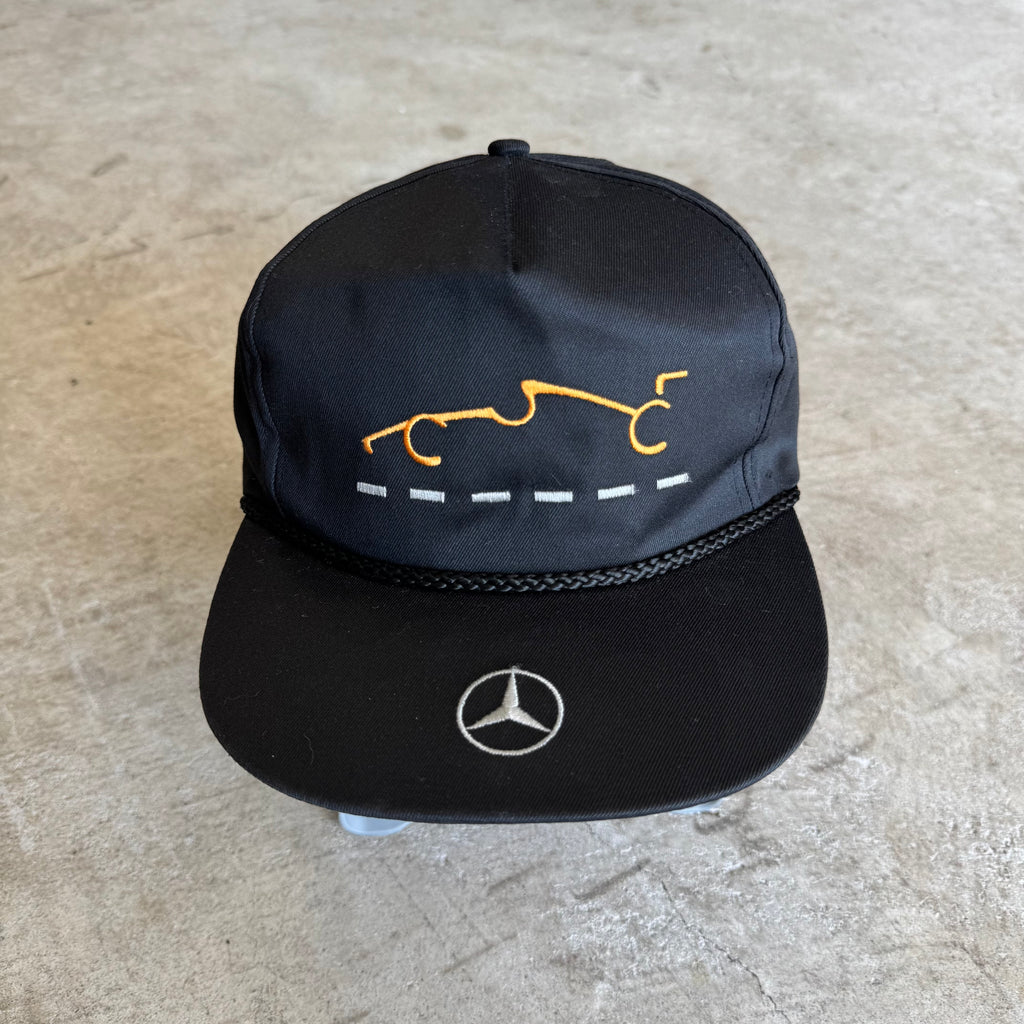 90s Mercedes-Benz Formula 1 F1 Silhouette Black Adjustable Hat