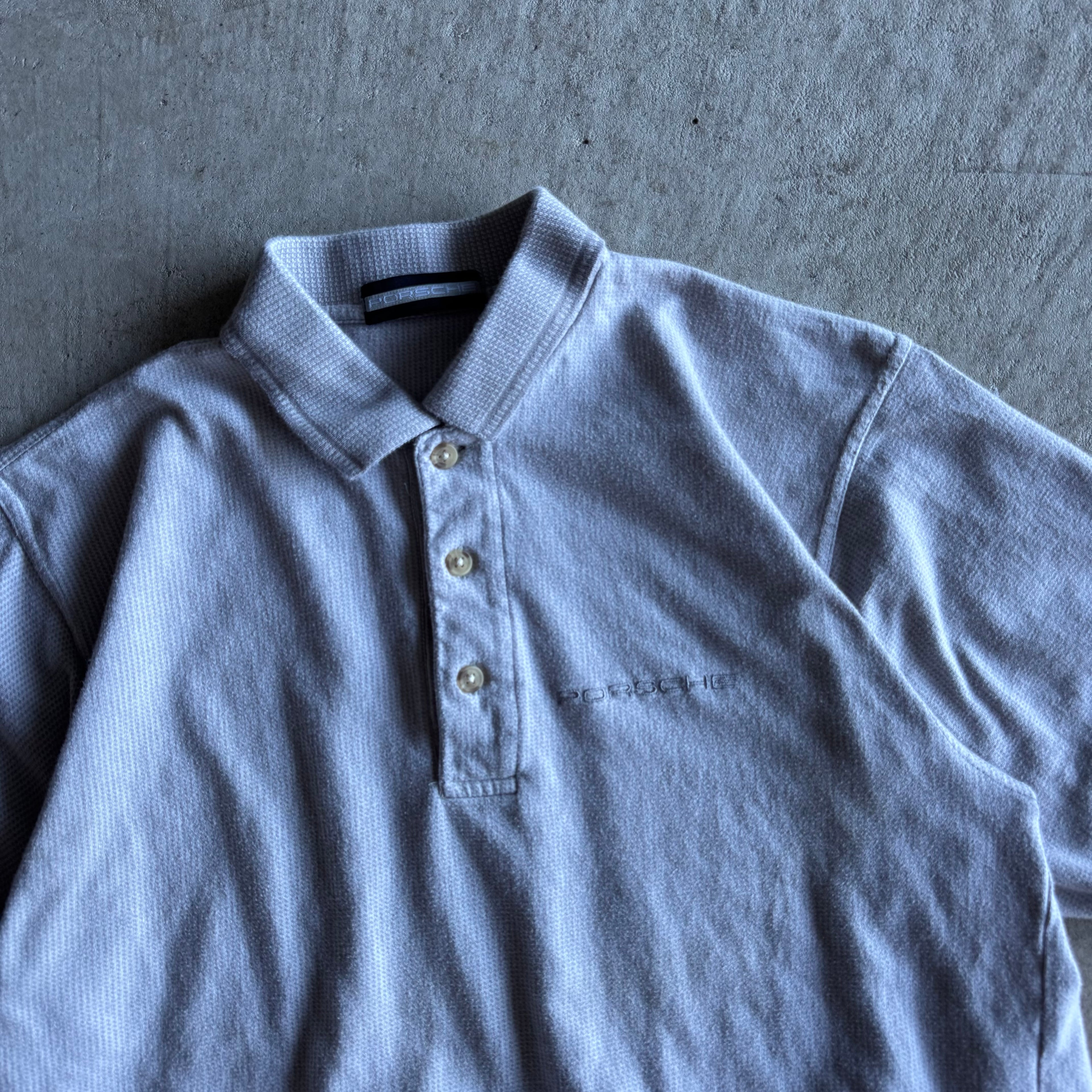 90s Porsche Selection Beige Embroidered Polo Shirt (S)