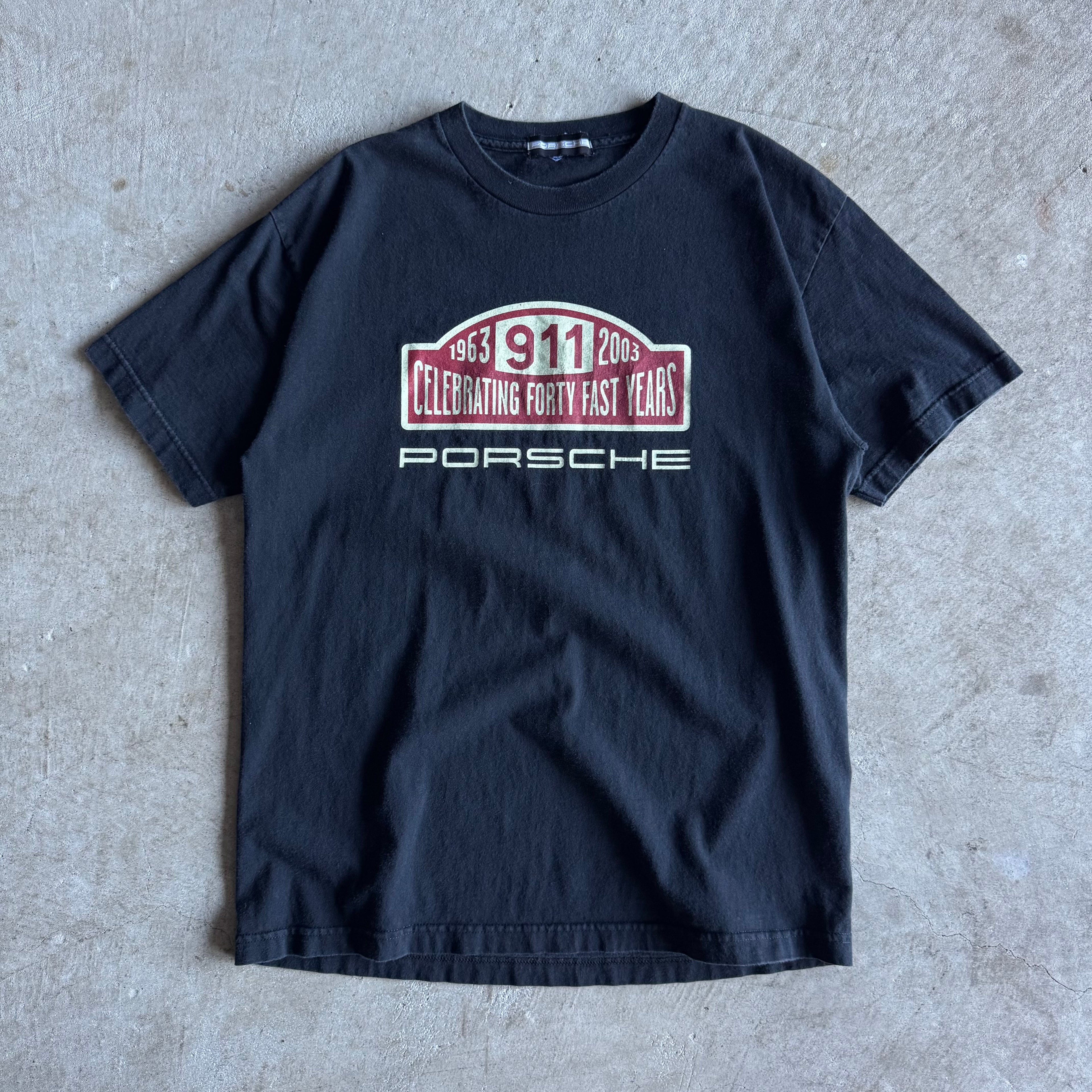 90s Porsche Celebrating 40 Years Black T Shirt (L)