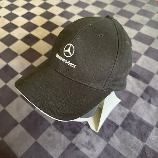Vintage Mercedes Benz Black Strapback Hat Cap