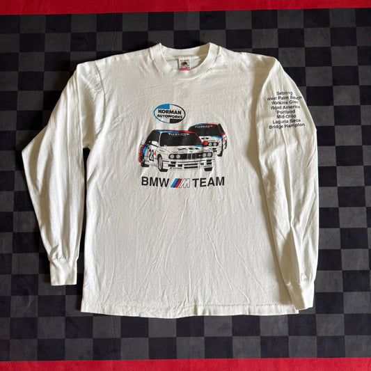 Vintage 80s BMW M Team Korman Autoworks Longsleeve T Shirt XL