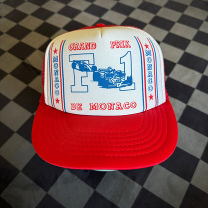 Monaco Grand Prix F1 Red White Blue Trucker Hat